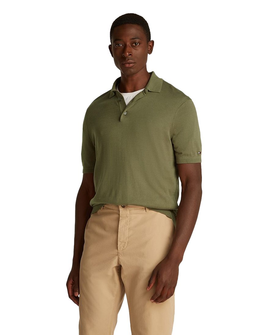 Tommy Hilfiger polo groen effen