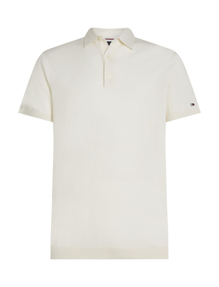 Tommy Hilfiger korte mouw polo creme