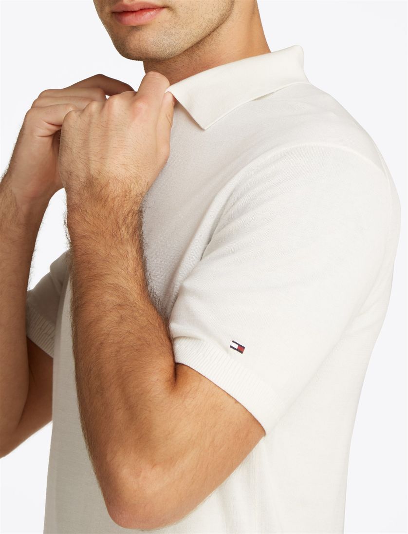 Tommy Hilfiger korte mouw polo creme