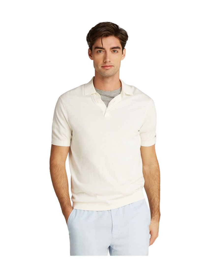 Tommy Hilfiger korte mouw polo creme