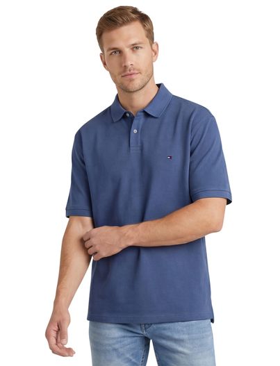 Tommy Hilfiger Tommy Hilfiger polo blauw 1985 Plus Size 2-knoops