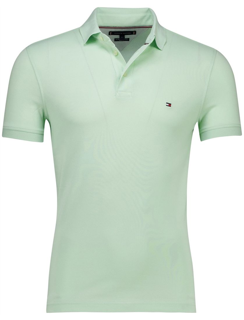 Tommy Hilfiger polo 1985 lichtgroen Plus Size pique