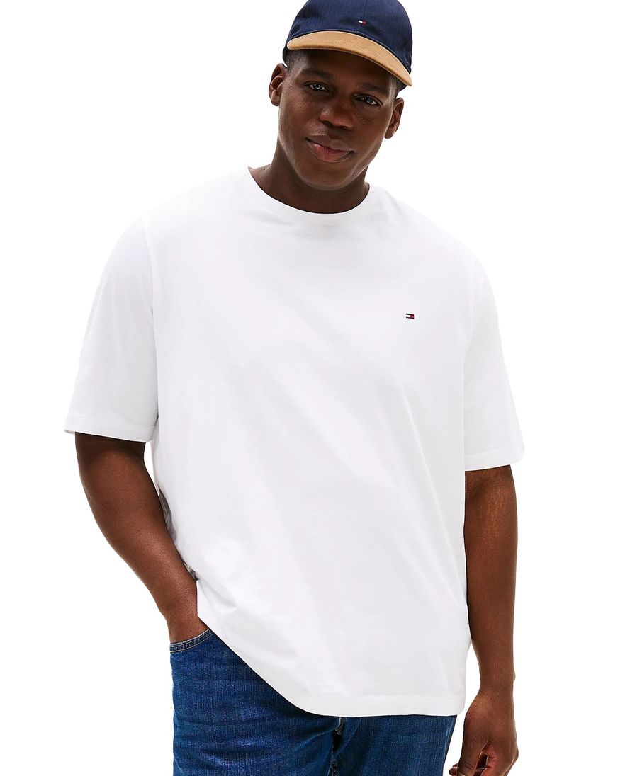 Tommy Hilfiger korte mouw t-shirt wit Plus Size