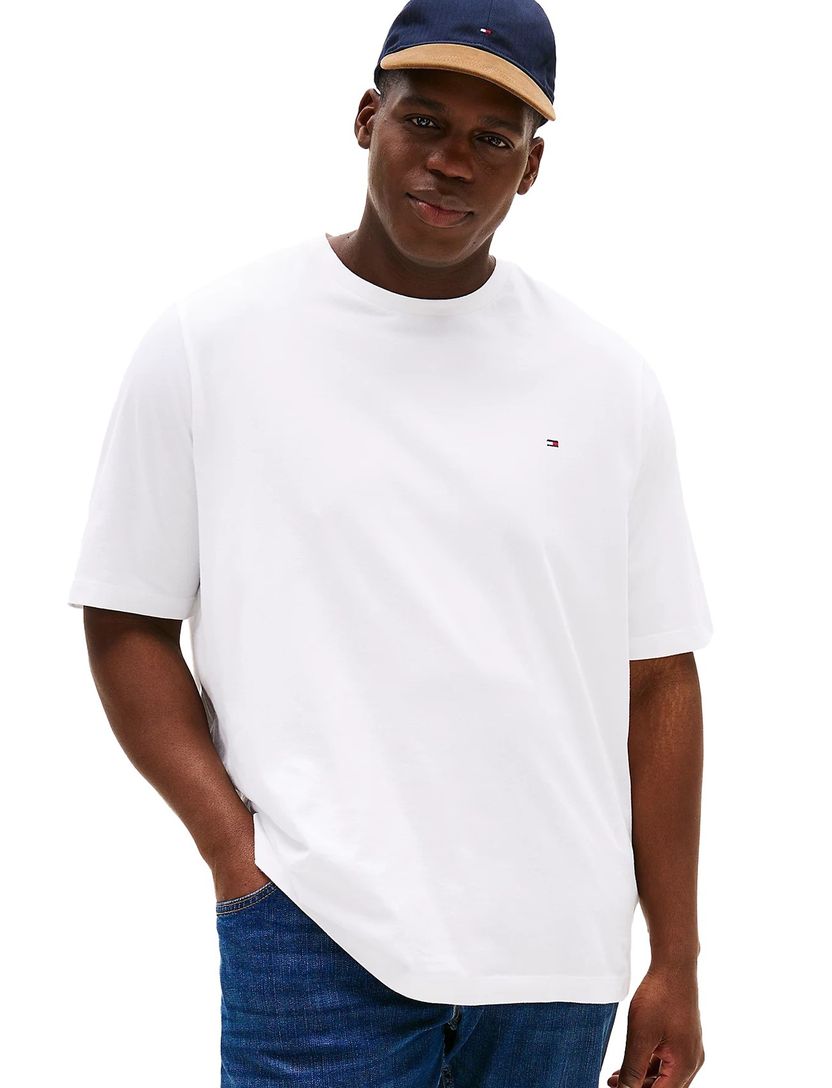 Tommy Hilfiger t-shirt korte mouw wit Plus Size