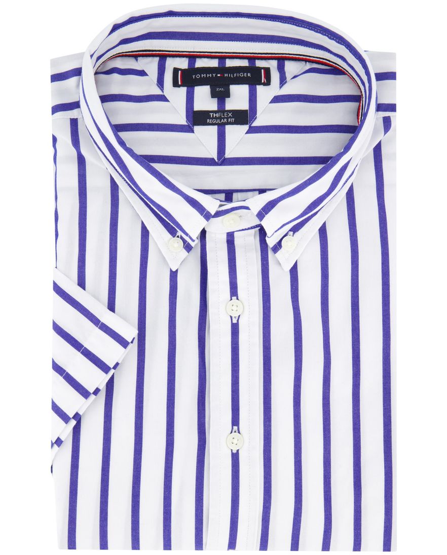 Tommy Hilfiger overhemd Regular Fit wit gestreept