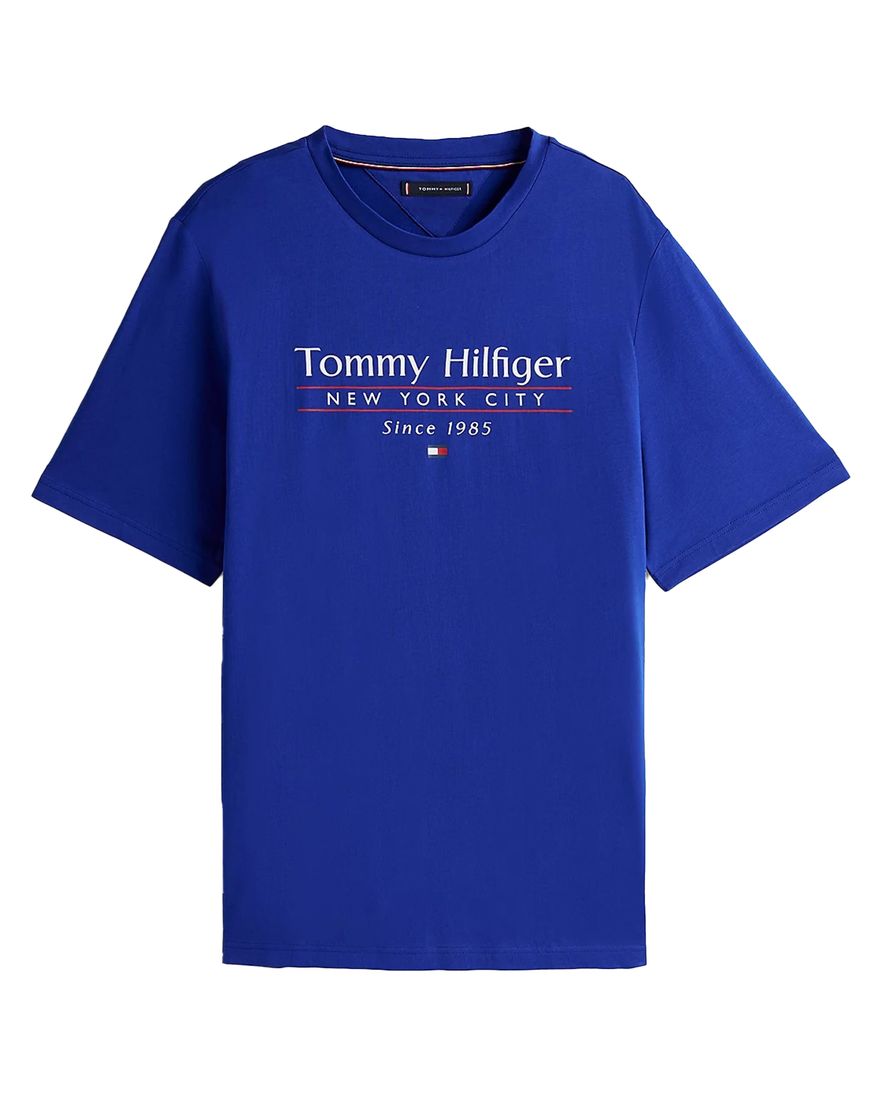 Tommy Hilfiger Plus Size t-shirt kobalt opdruk