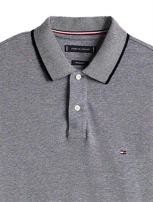 poloshirt korte mouw grijs Tommy Hilfiger Big & Tall