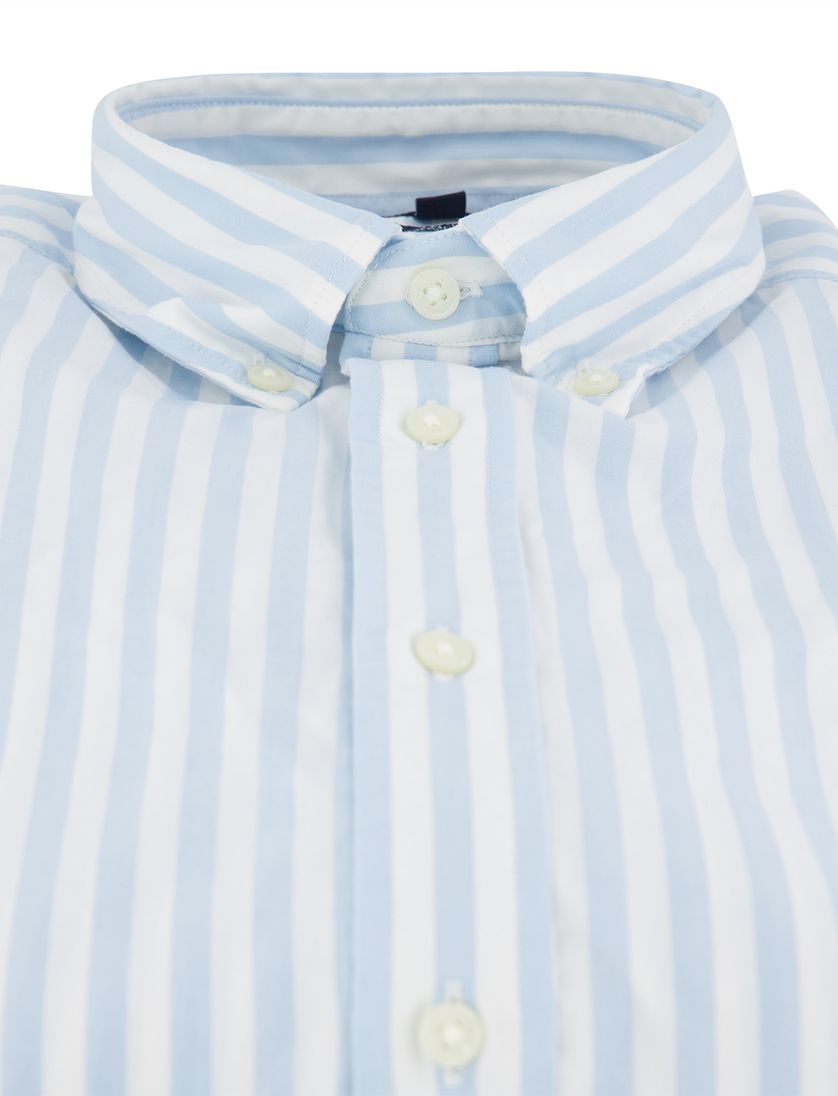 katoenen Tommy Hilfiger overhemd lichtblauw gestreept