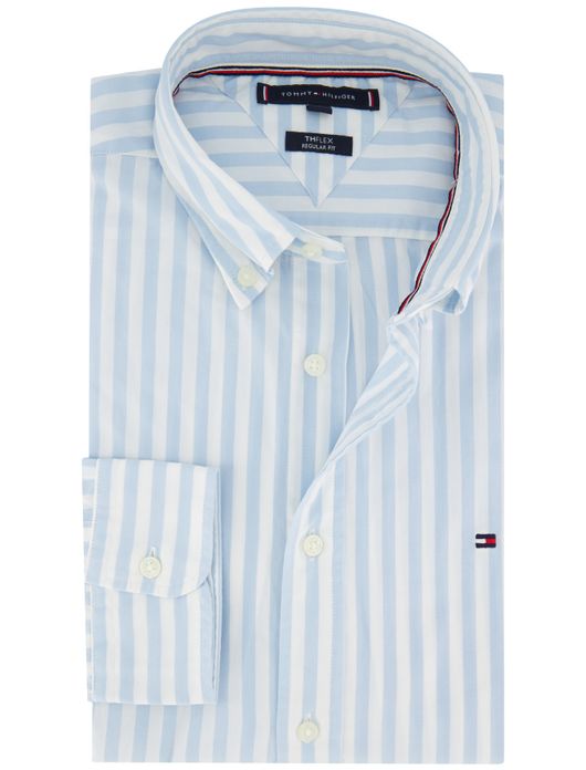 Tommy Hilfiger overhemd blauw wit gestreept