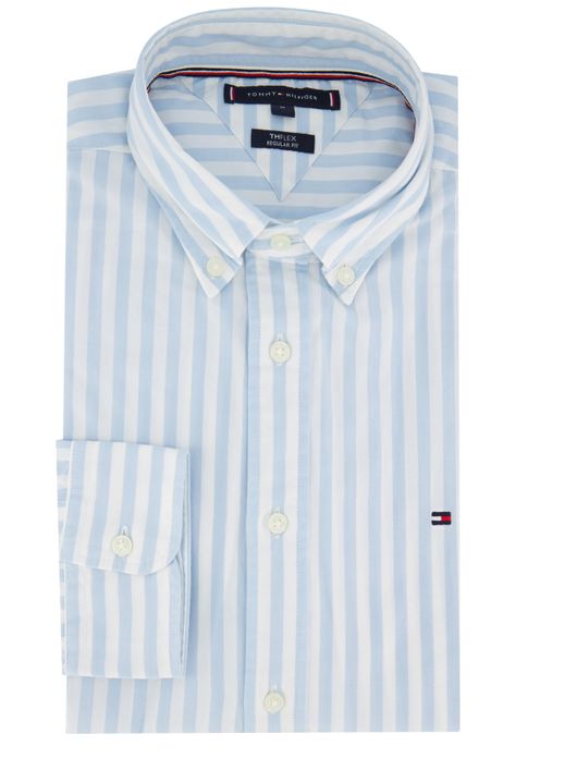 Tommy Hilfiger overhemd blauw wit gestreept