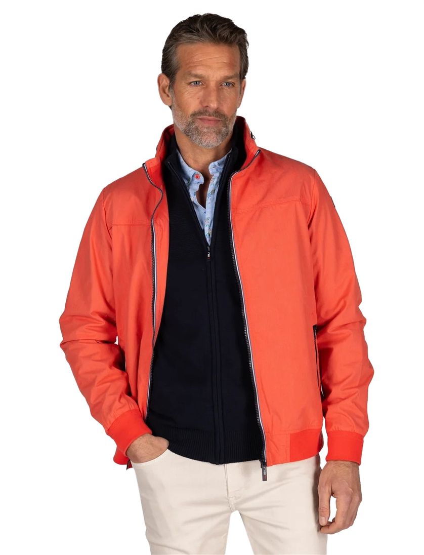 zomerjas New Zealand Troy oranje capuchon in kraag normale fit