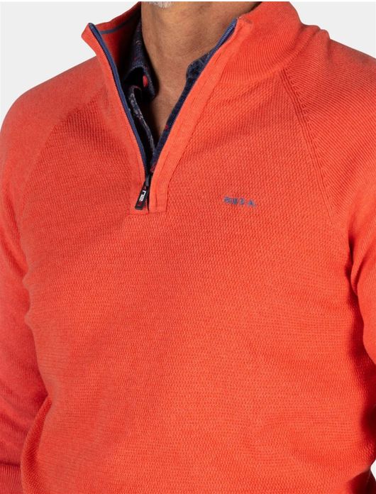 NZA half zip trui Ralph oranje