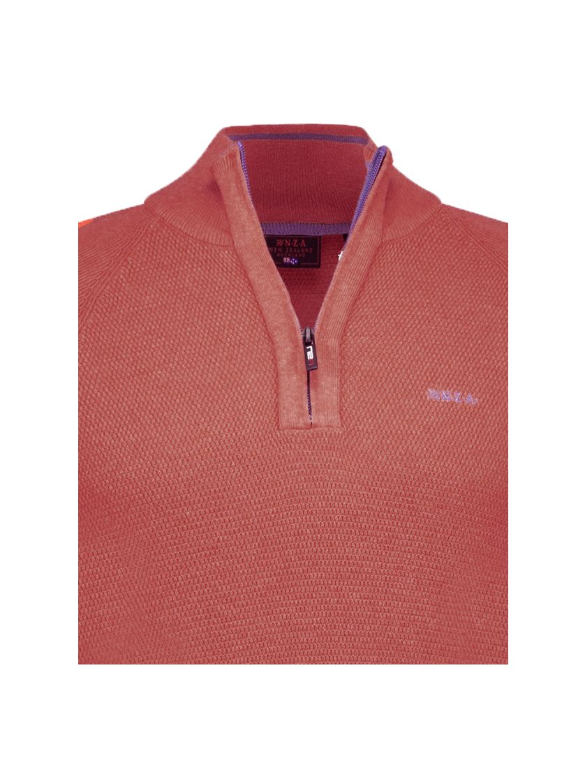 NZA half zip trui Ralph oranje katoen