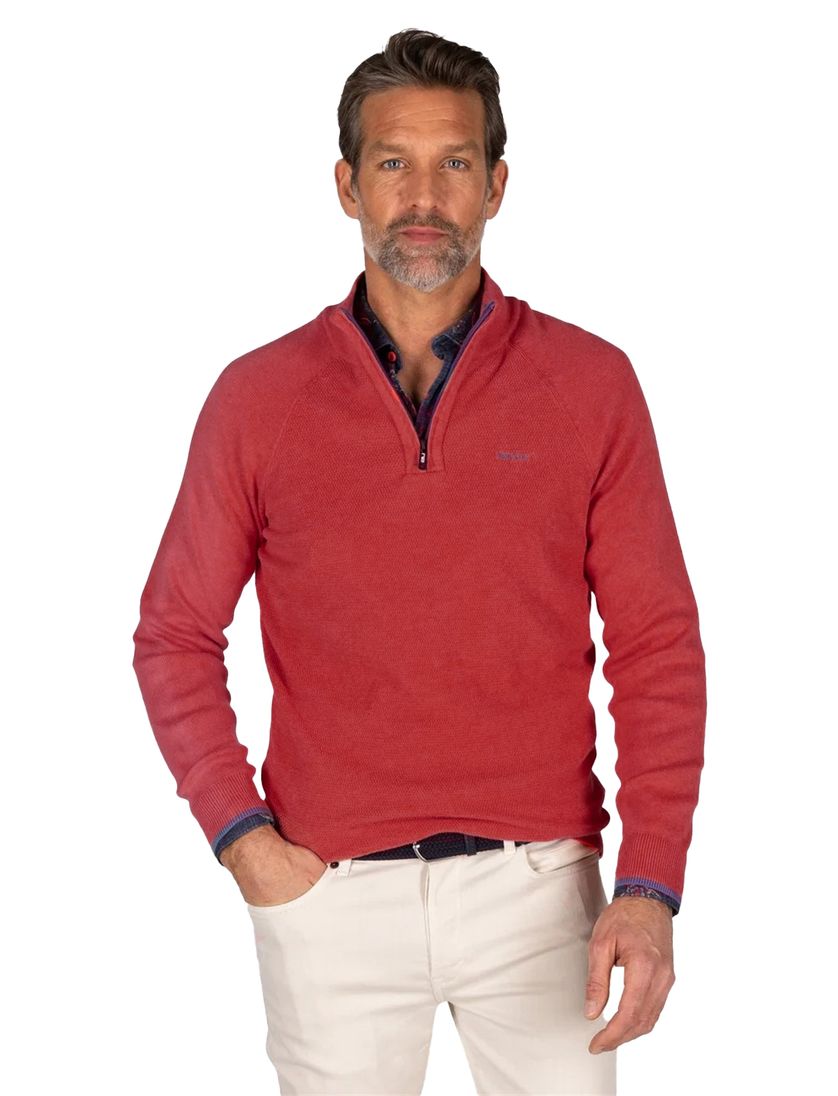 NZA half zip trui Ralph oranje katoen