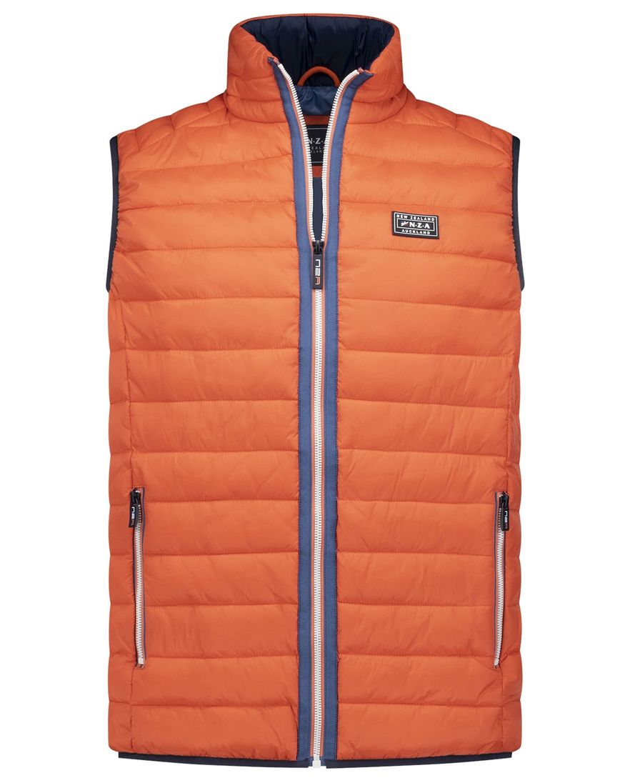 New Zealand bodywarmer effen oranje Harvey normale fit