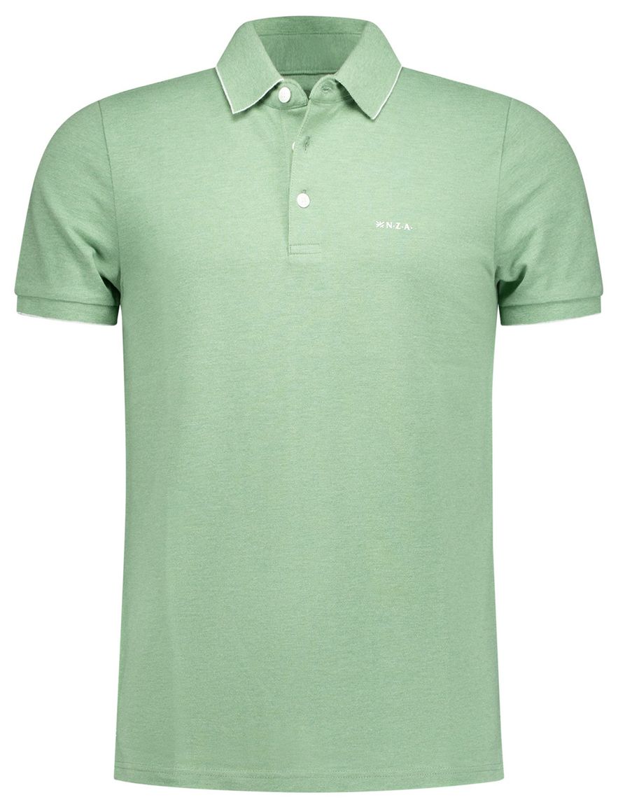 New Zealand polo Colin effen groen normale fit
