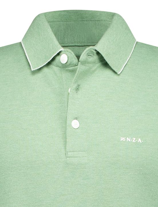 New Zealand polo Colin effen groen normale fit