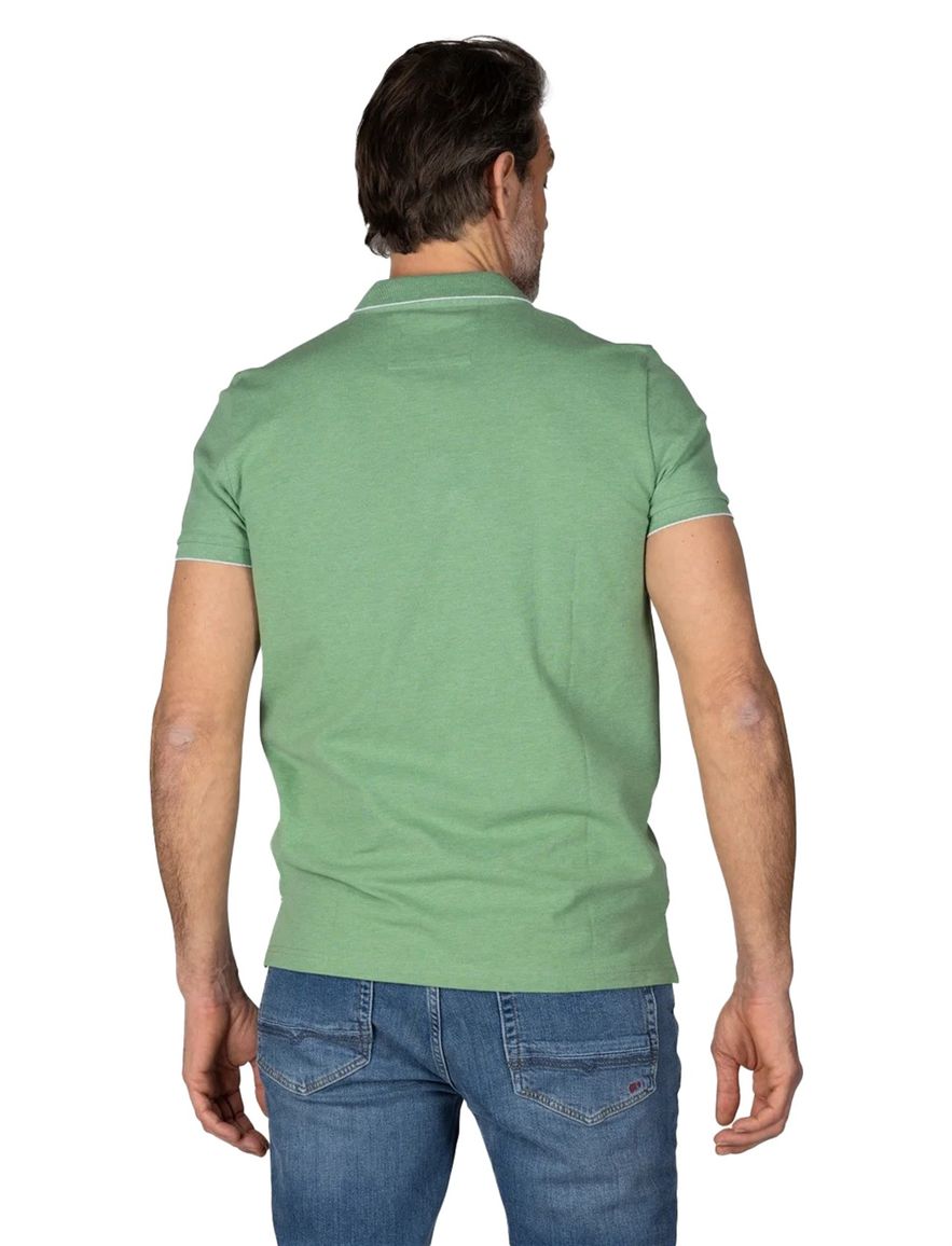New Zealand polo Colin effen groen normale fit