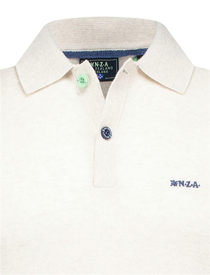 poloshirt met band New Zealand Sergio beige normale fit