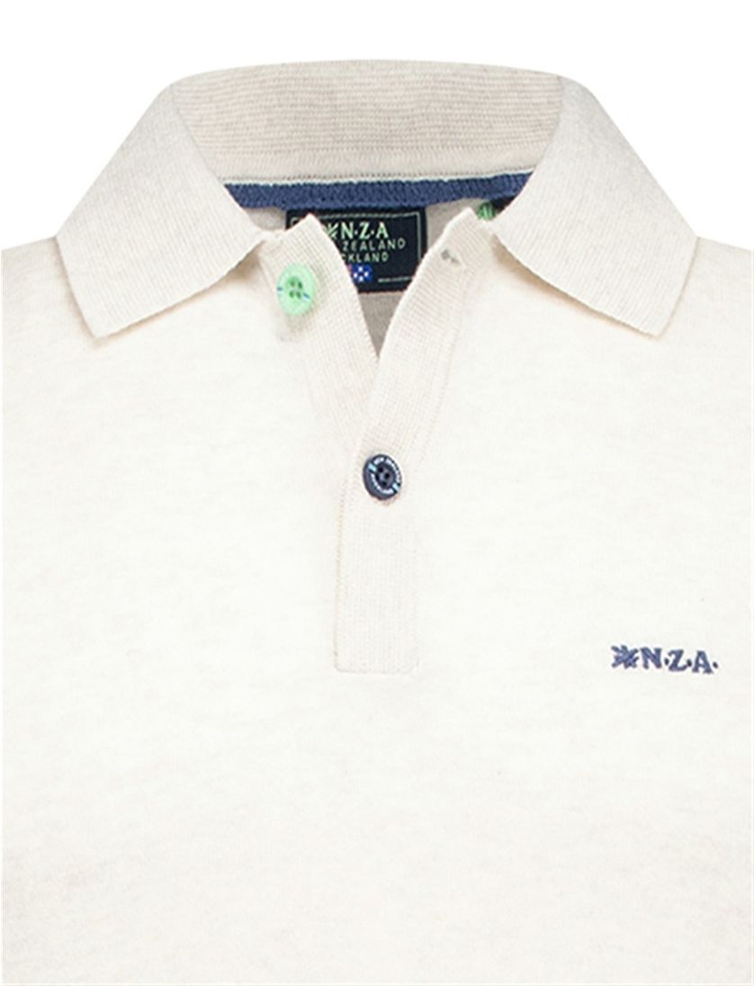 poloshirt met band New Zealand Sergio beige normale fit