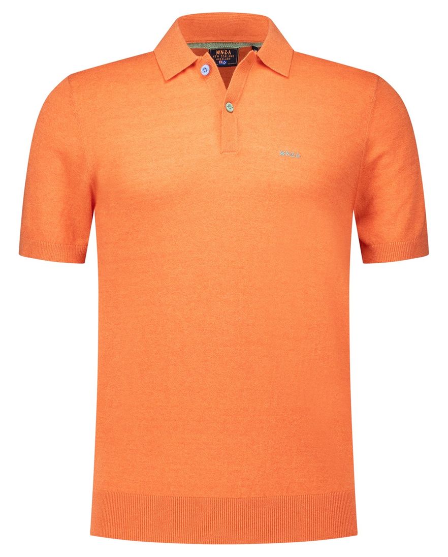 New Zealand poloshirt met band Sergio effen oranje