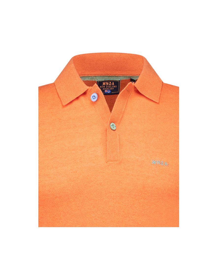 New Zealand poloshirt met band Sergio effen oranje