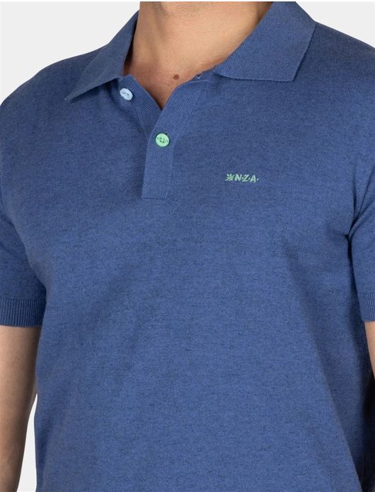 NZA poloshirt met band Sergio blauw