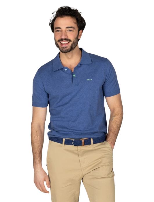 NZA poloshirt met band Sergio blauw