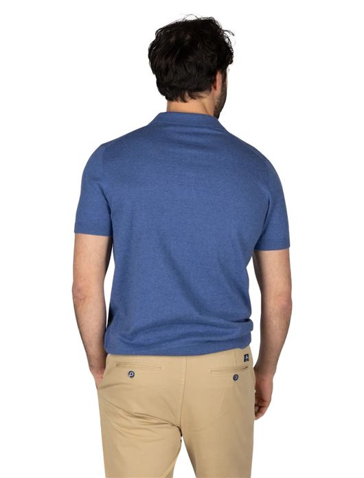NZA poloshirt met band Sergio blauw