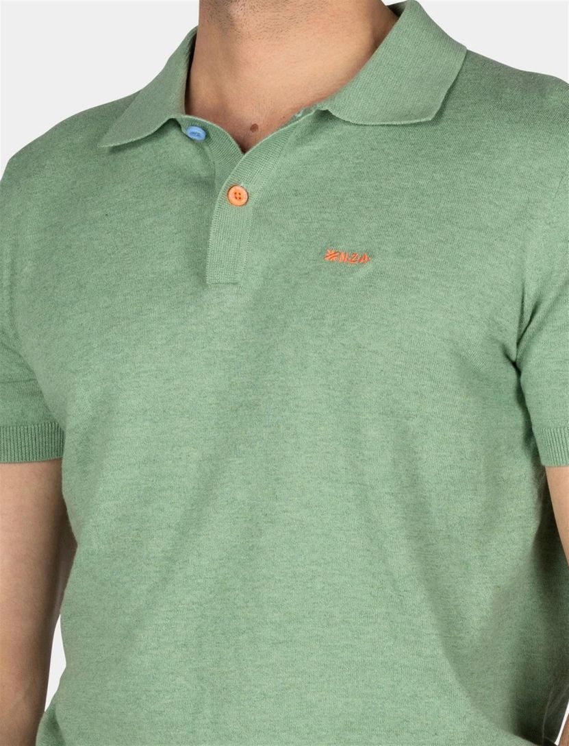 NZA polo met band Sergio groen katoen
