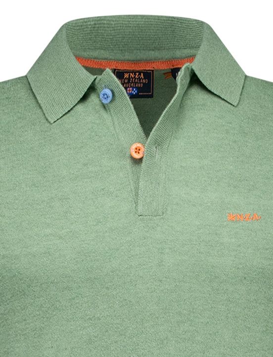 NZA polo met band Sergio groen katoen