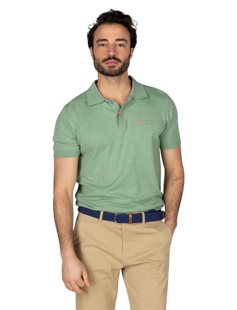 NZA polo met band Sergio groen katoen
