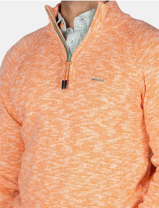 NZA half zip trui Baylor oranje