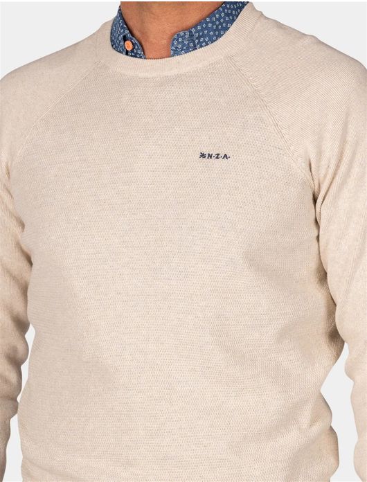 NZA trui ronde hals Alph beige