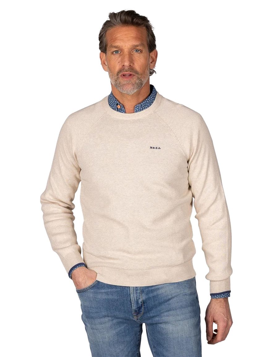 NZA trui ronde hals Alph beige