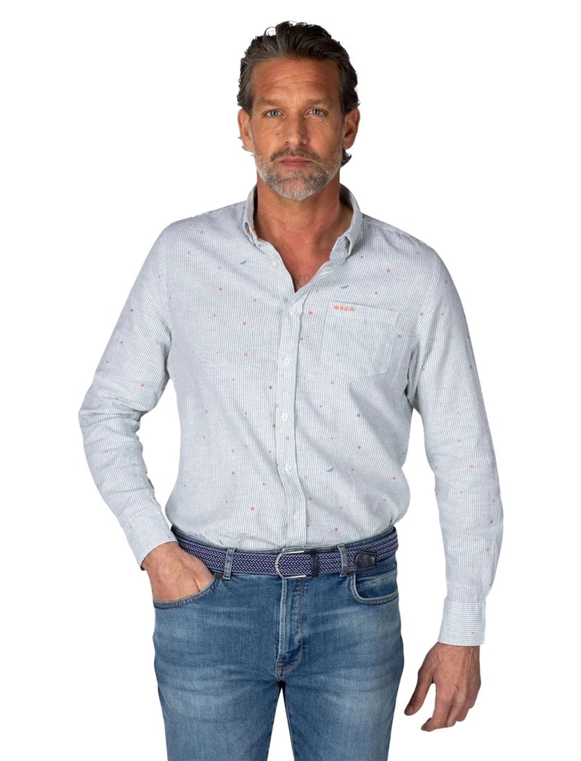 overhemd New Zealand groen gestreept Emerson