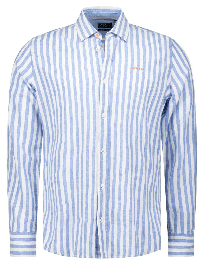 overhemd New Zealand Dante blauw wit gestreept