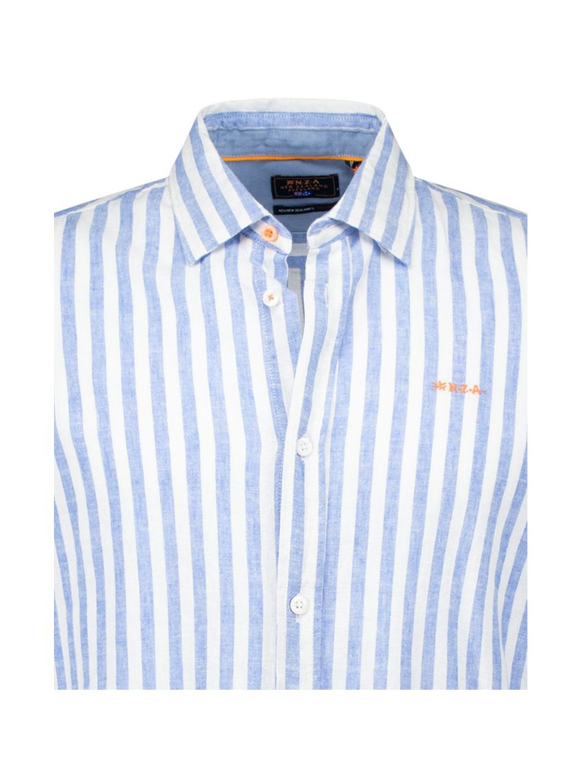 overhemd New Zealand Dante blauw wit gestreept