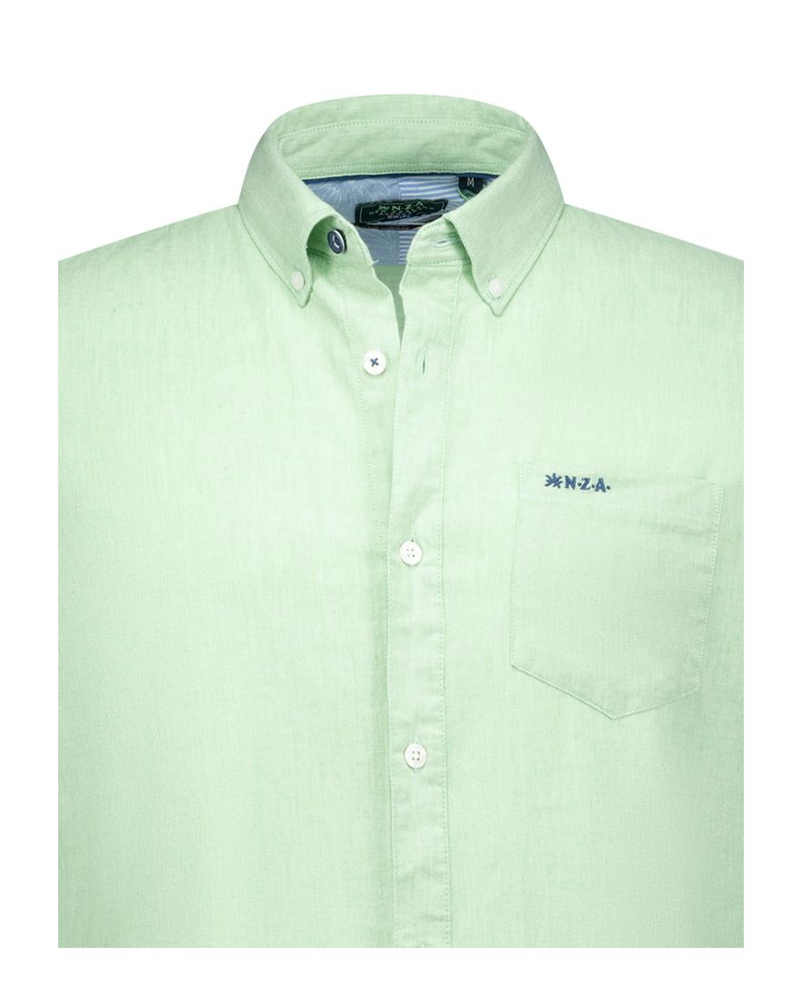 New Zealand overhemd Ellis groen borstzak