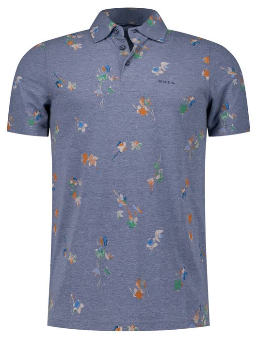 NZA polo donkerblauw gemeleerd Russel