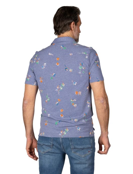 NZA polo donkerblauw gemeleerd Russel