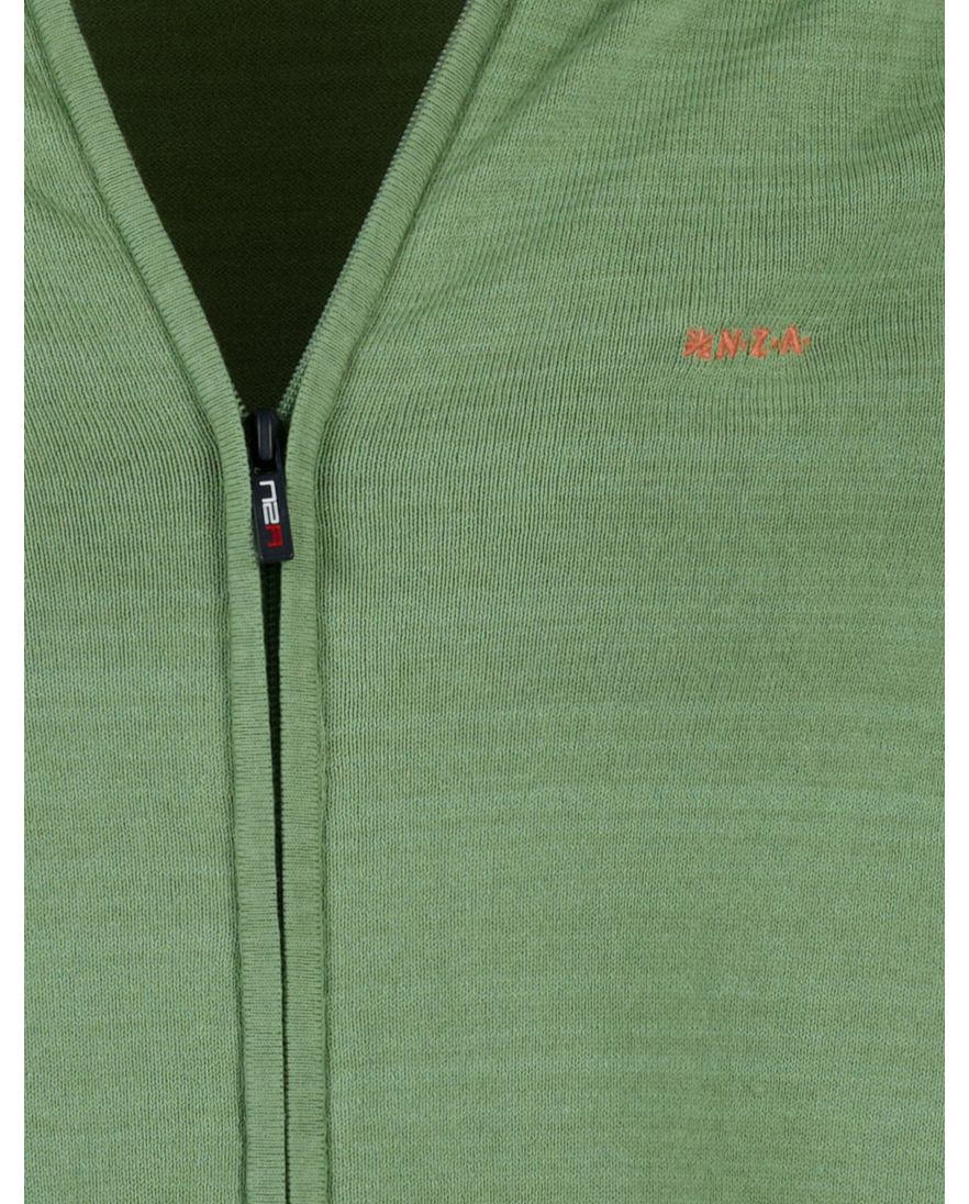 Gemeleerd NZA Oakley sweatvest groen katoen