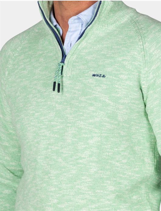 NZA Baylon half zip trui groen
