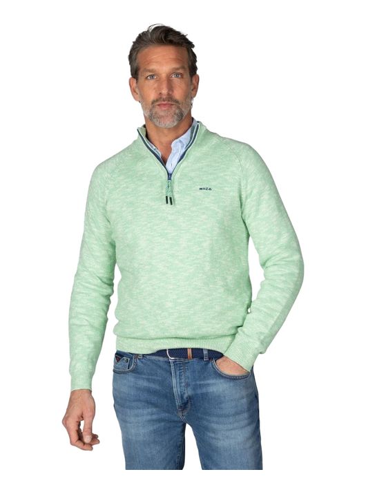 NZA Baylon half zip trui groen