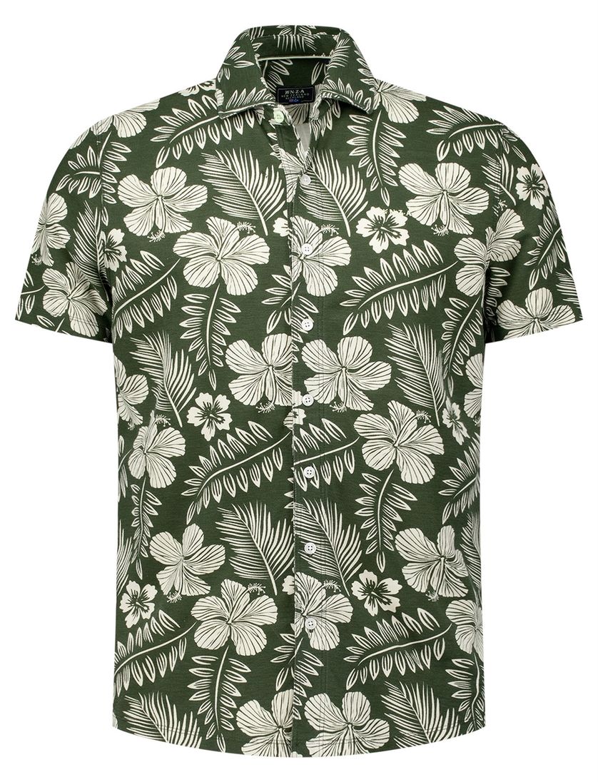 overhemd New Zealand casual korte mouw groen