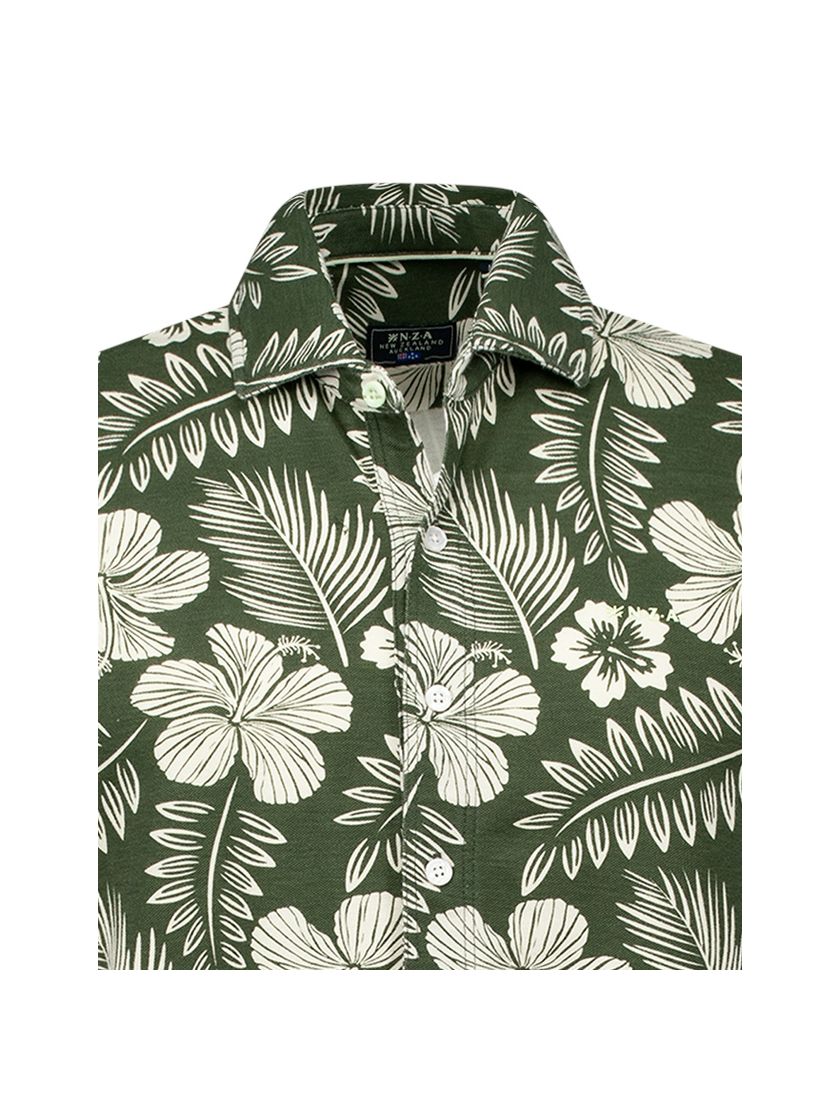 overhemd New Zealand casual korte mouw groen