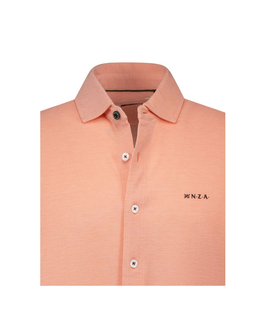NZA overhemd korte mouw Patrick perzik