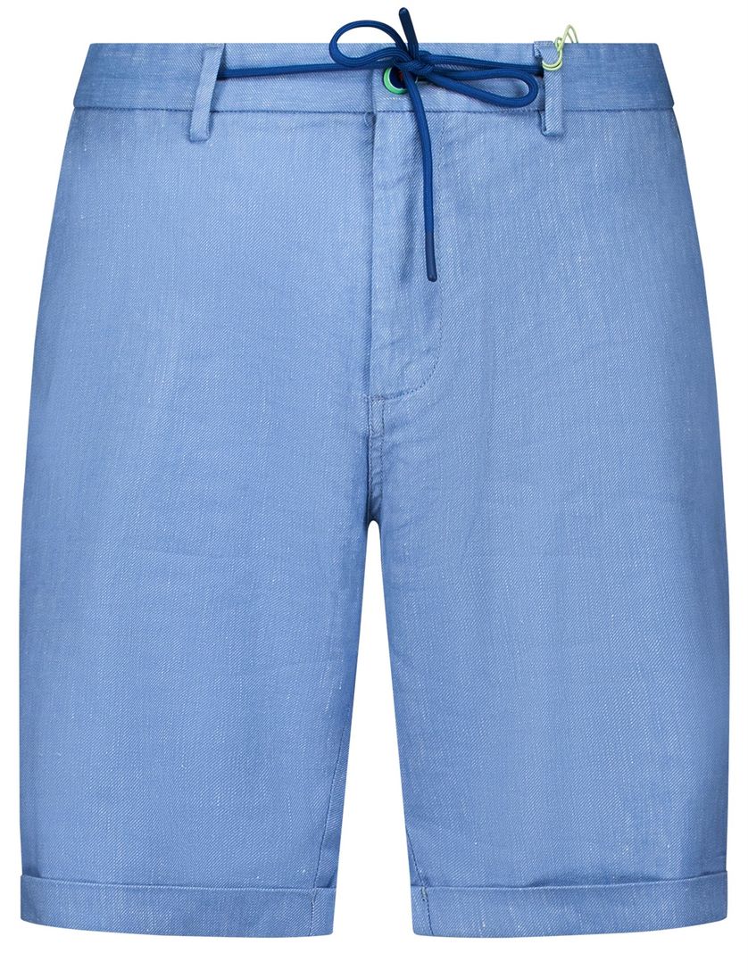 New Zealand korte broek Robson effen blauw normale fit