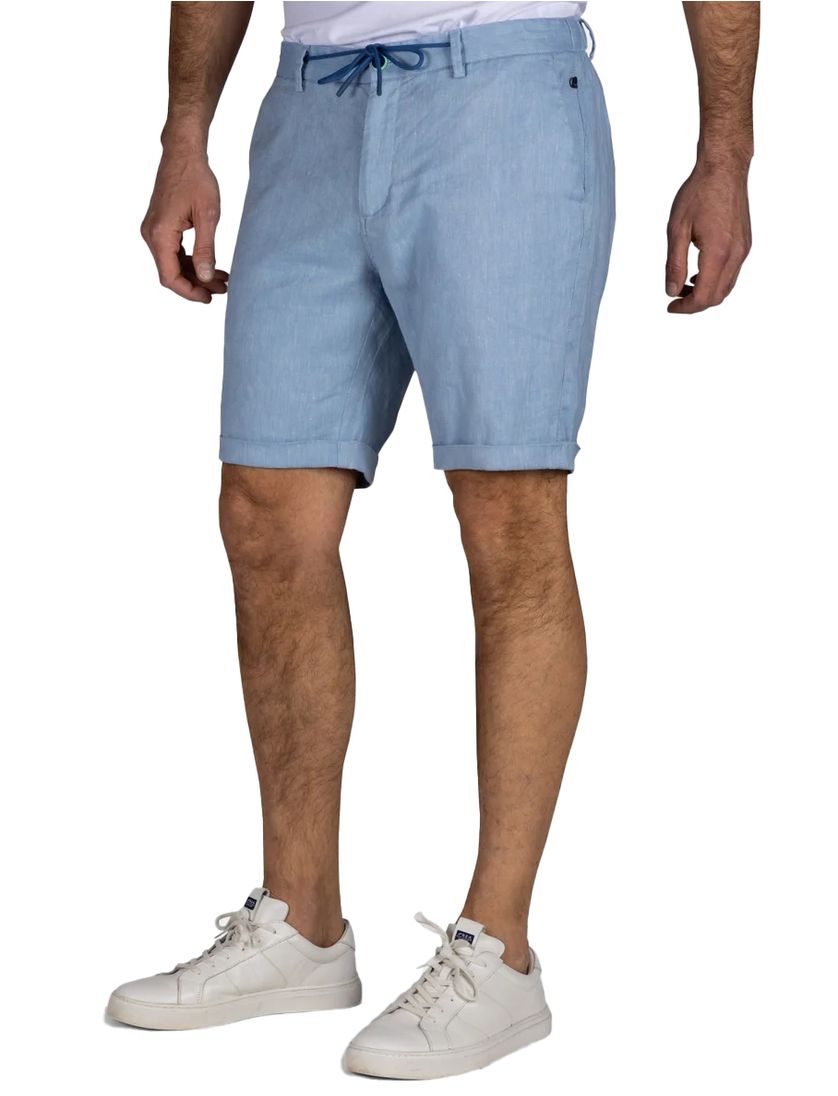 New Zealand korte broek Robson effen blauw normale fit