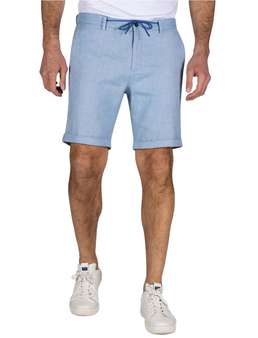 New Zealand korte broek Robson effen blauw normale fit